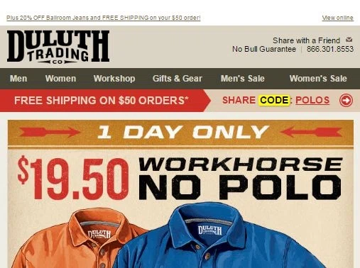 Duluth trading company coupon code