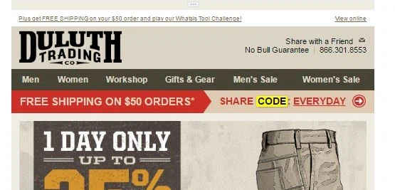 Duluthtrading com coupon code