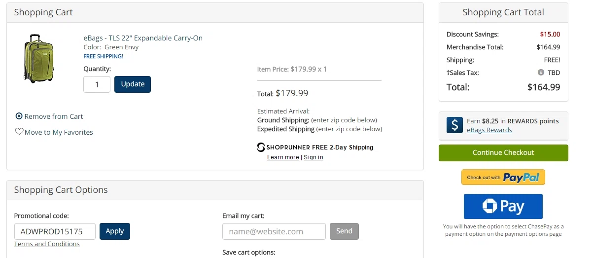 Ebags coupon code
