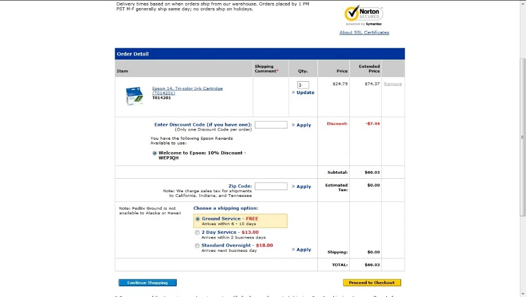 Epson coupon code 2018
