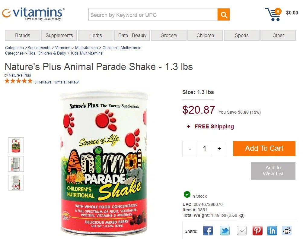 Popular Stores With Coupons These eVitamins promo codes have expired but may still work.