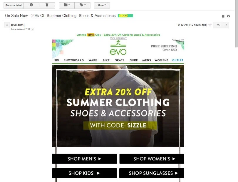 Evo com coupon code