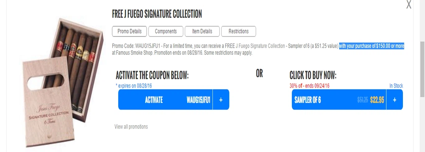 Famous smoke shop coupon code
