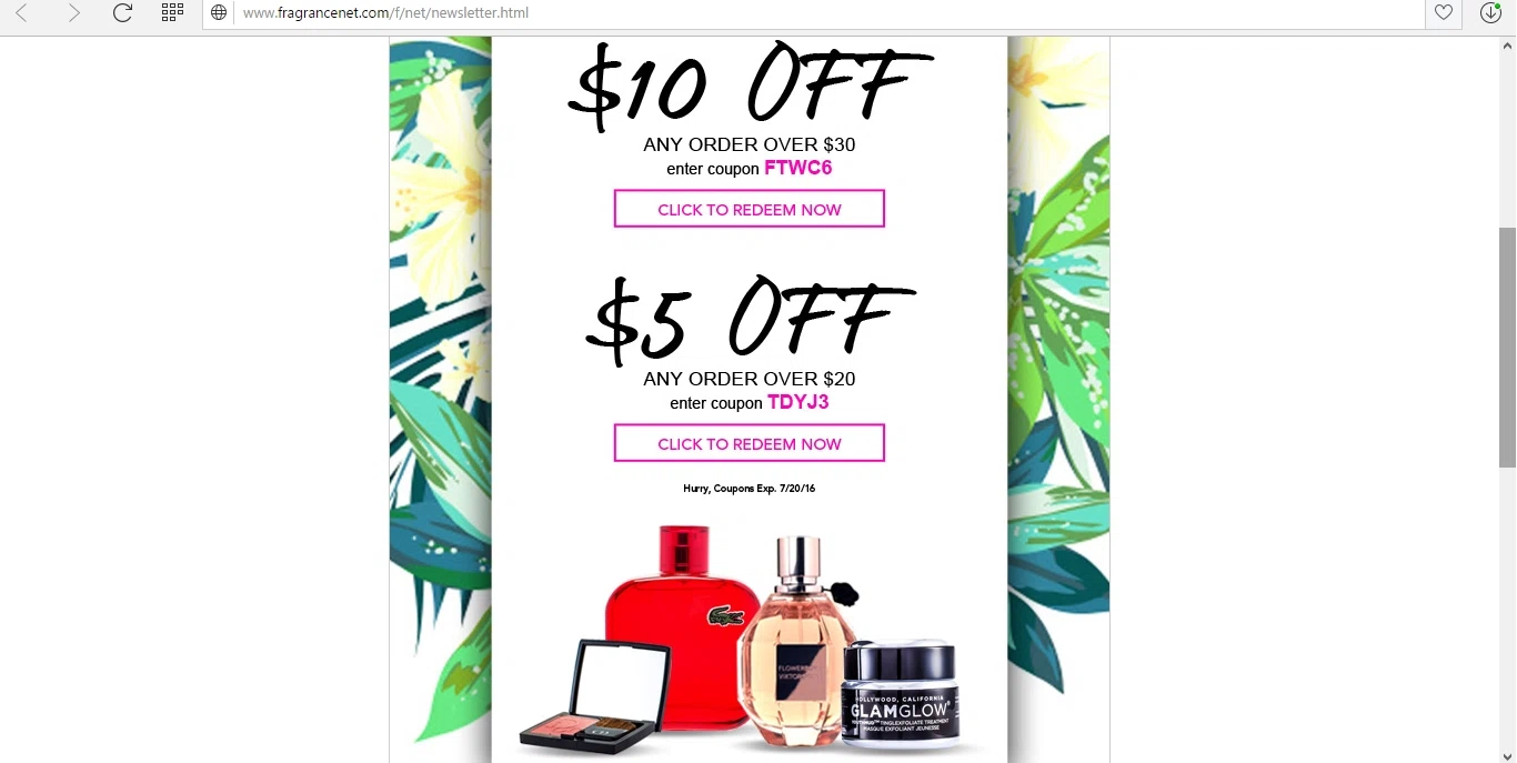 Fragrancenet coupon codes