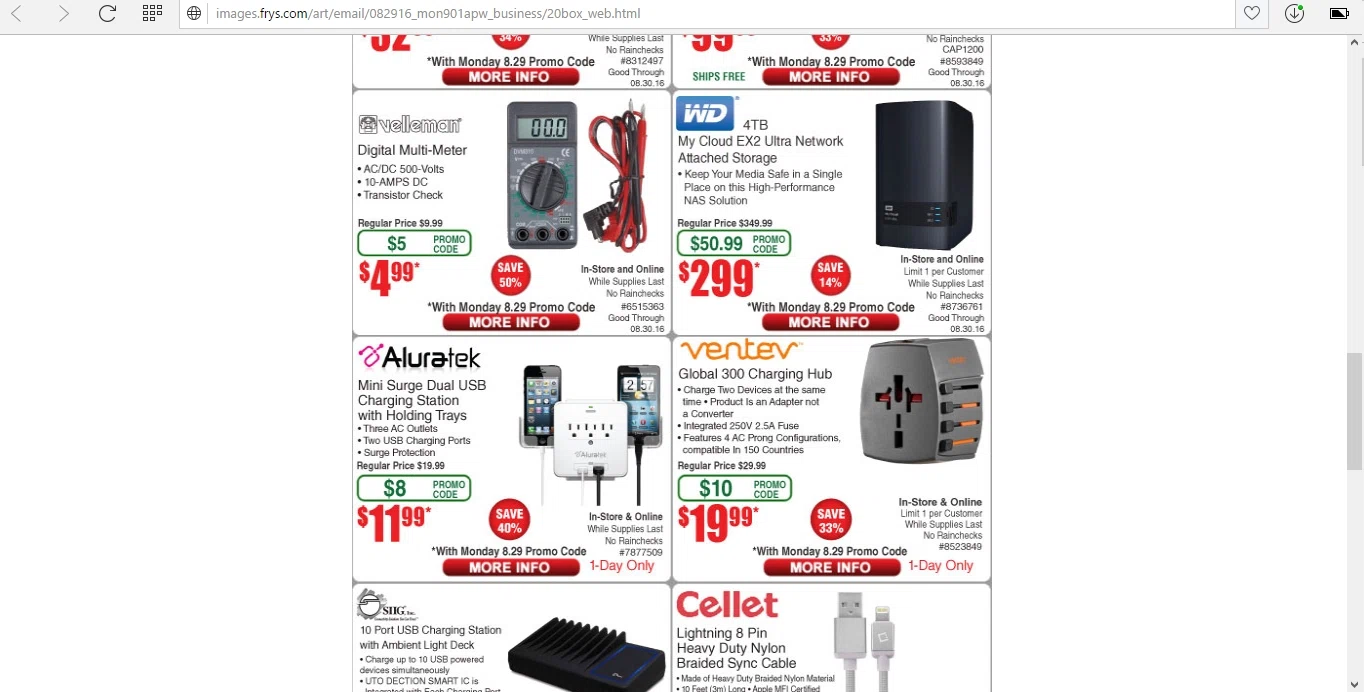 Fry's food electronic coupons