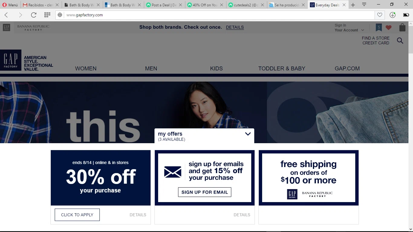 Coupon code gap factory store