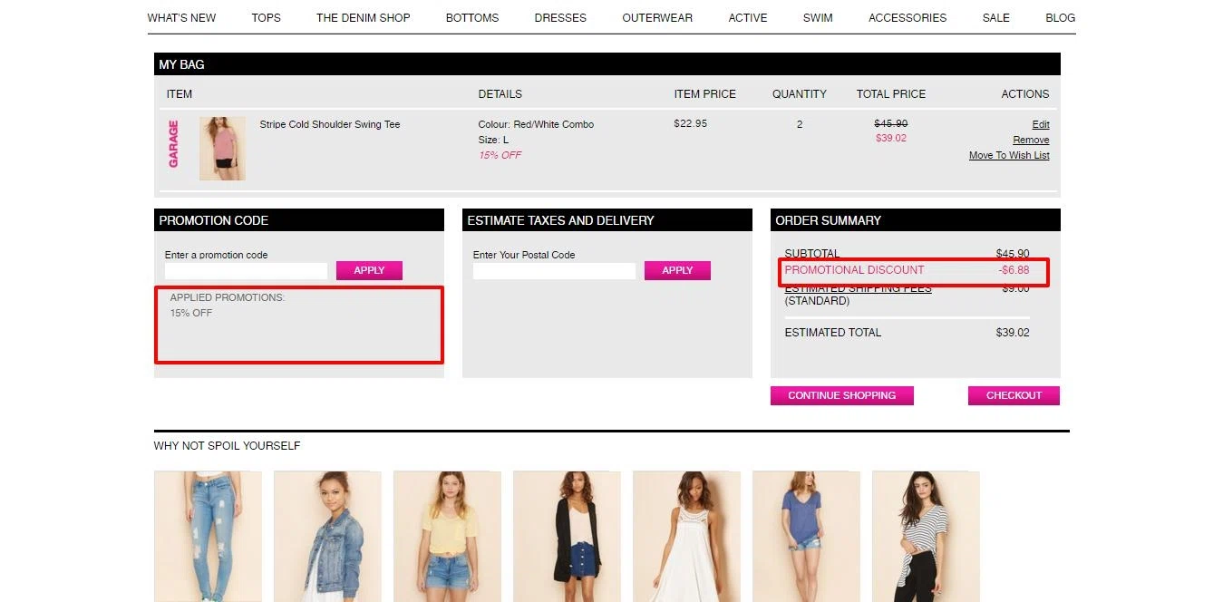 Clothing discount coupons