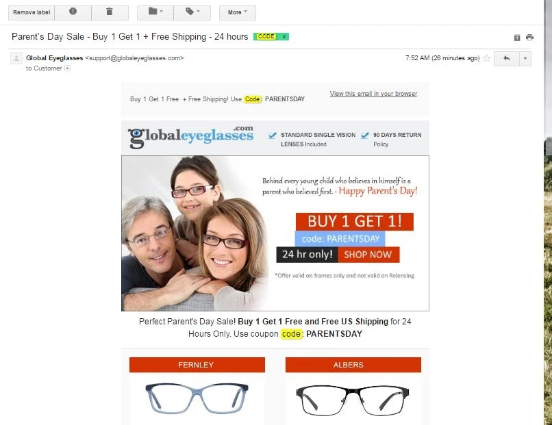 Global eyeglasses coupon code