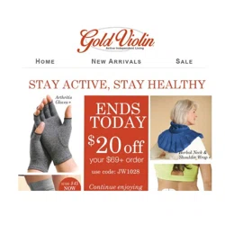 Gold violin catalog coupon