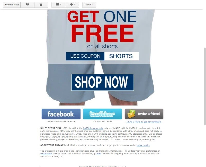 Golfetail coupon code