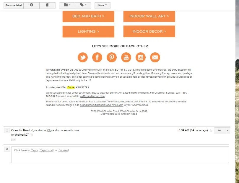 Patience brewster discount coupons