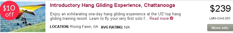 About Great American Days Shop with Great American Days online coupons for discount rates on the best experiences this great country has to offer, including: Sky-high adventures like paragliding, skydiving, and flying lessons.