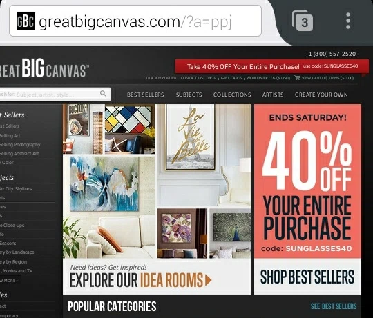 Great big canvas coupon code