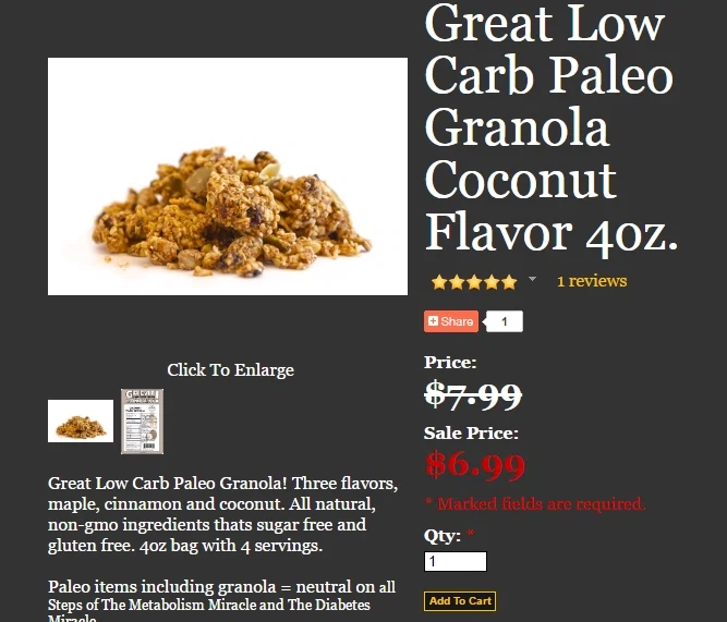 Low carb grocery store coupon code