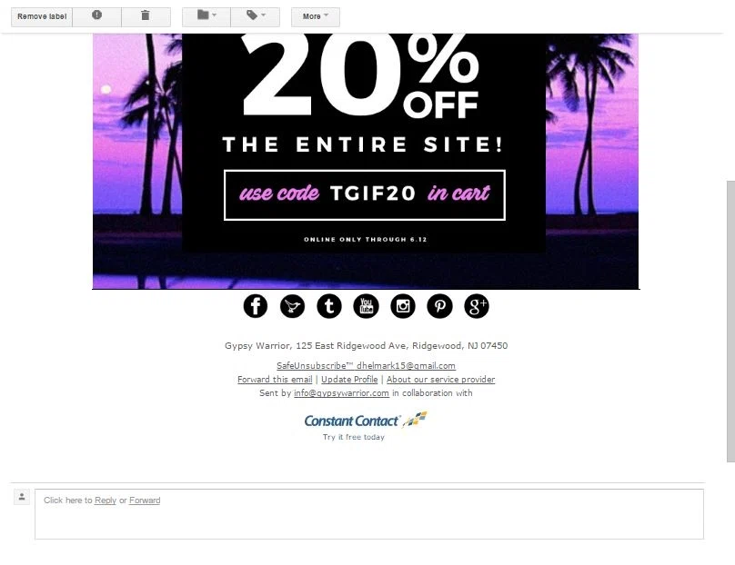 gypsy warrior coupon