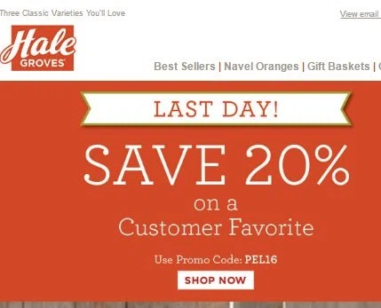 Hale groves coupon code