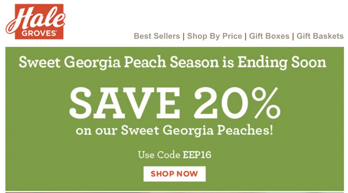 Hale groves coupon code