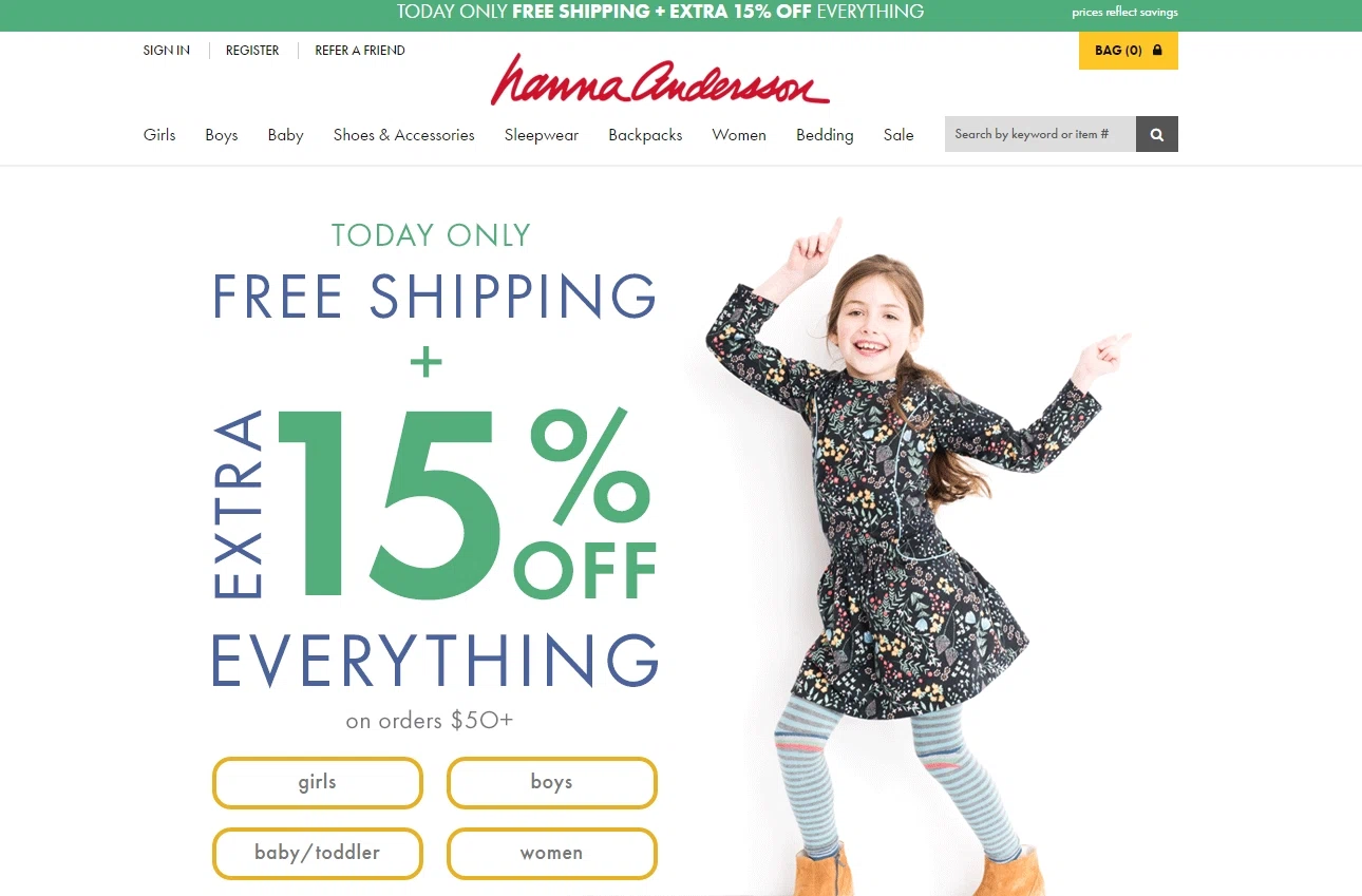Hanna andersson coupon code free shipping