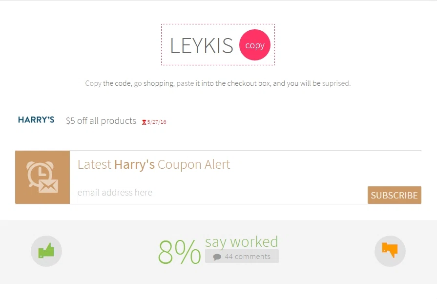 Harrys.com coupon code