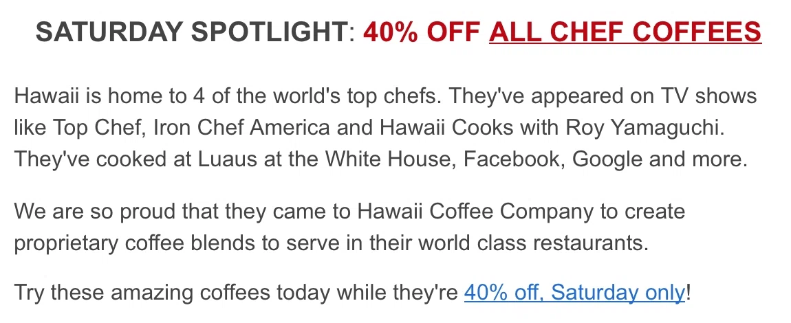 Hawaii coffee company coupons and discount code