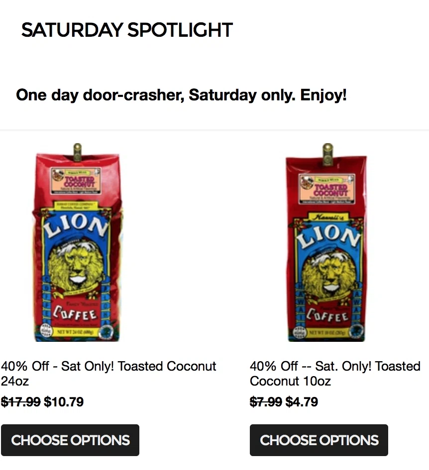 Hawaii coffee company coupons and discount code