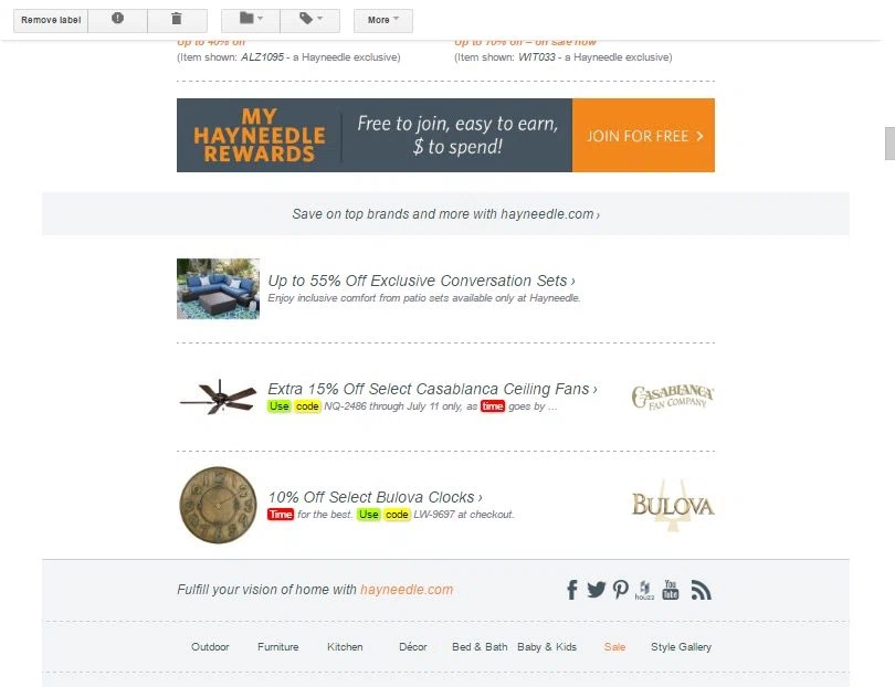 Hayneedle com coupon code