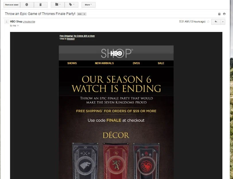 Coupon hbo shop