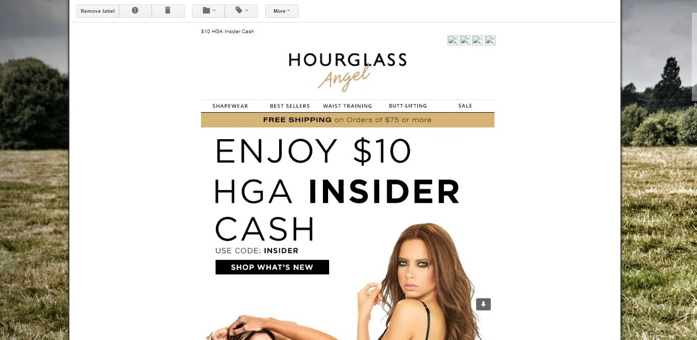 Hourglass angel coupon code