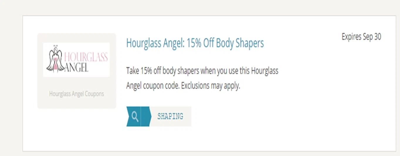 Hourglass angel coupon code