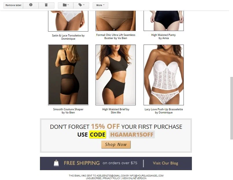 Hourglass angel coupon code