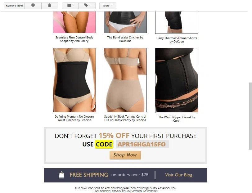 Hourglass angel coupon code