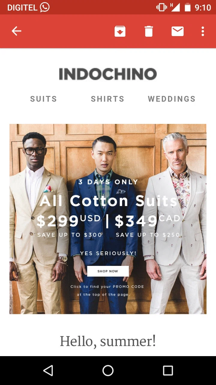 Indochino coupon code