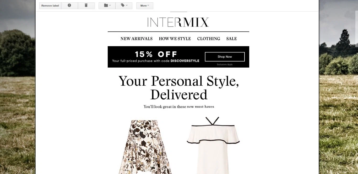 Intermix coupon code
