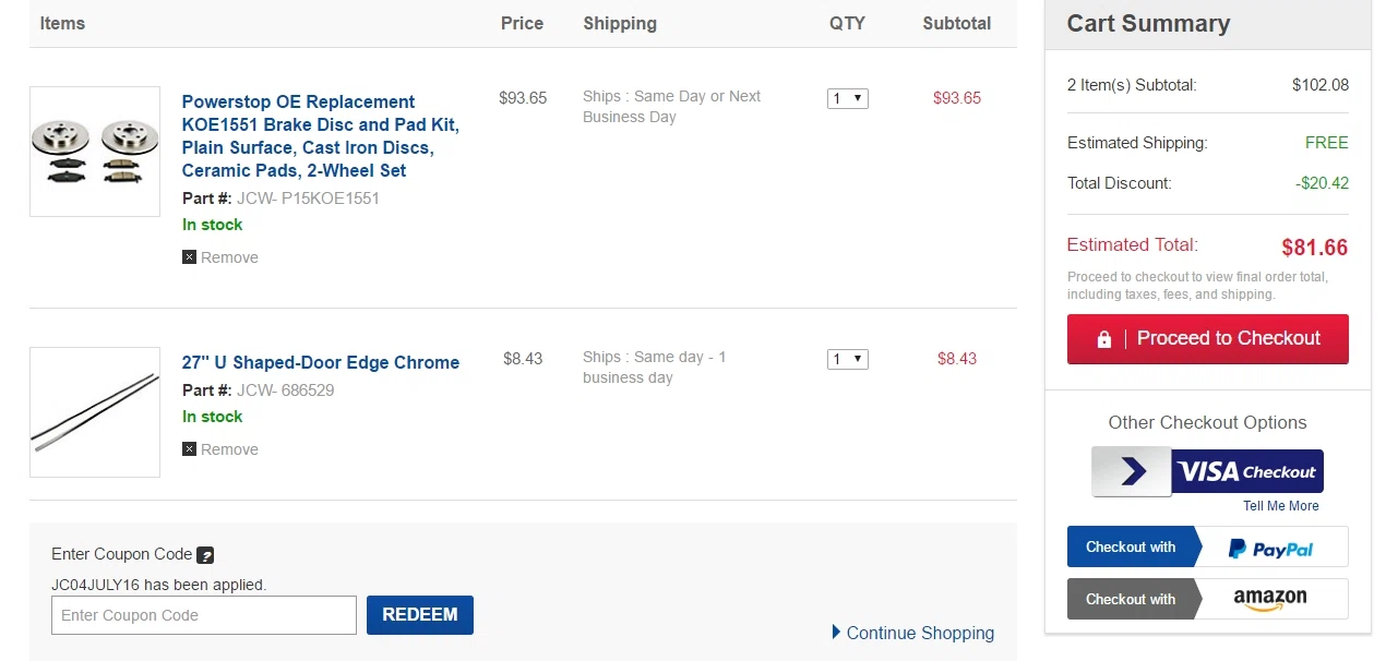 Jc whitney discount coupon codes
