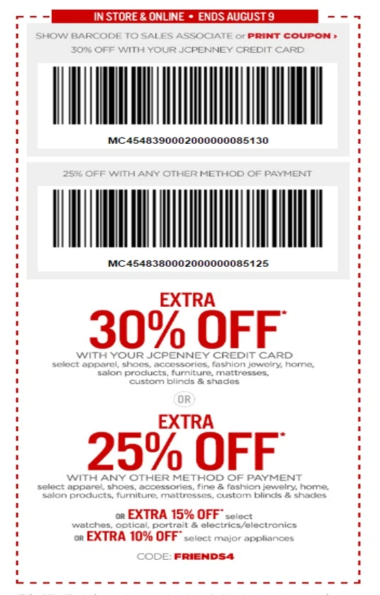 Jcpenney coupon 10 off 25 in store