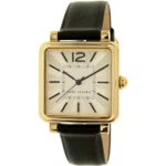 Women's Vic MJ1437 Gold Leather Quartz Dress Watch