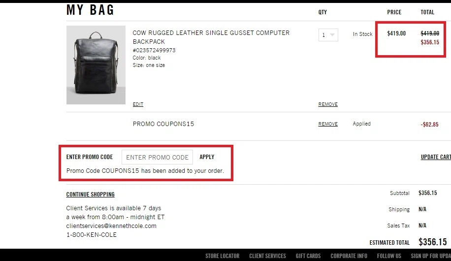 Kenneth cole coupon code