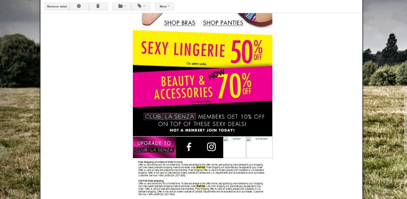 Shoppers looking for La Senza also liked these coupons La Senza Promo Codes for November, Save with 26 active La Senza promo codes, coupons, and free shipping deals. 🔥 Today's Top Deal: La Senza as low as $ at Amazon. On average, shoppers save $40 using La Senza coupons from pchitz.tk