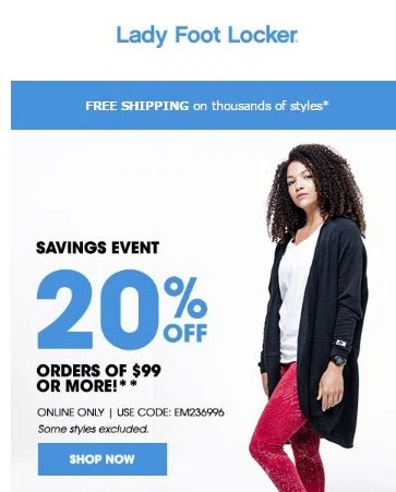 Coupons for lady foot locker printable