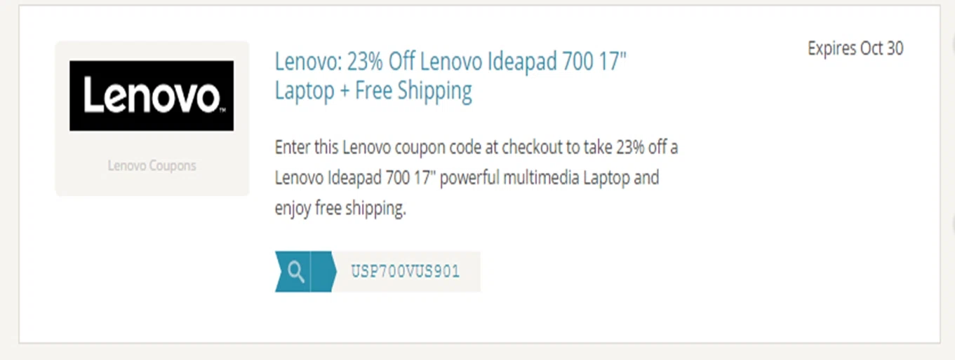 Thinkpad discount coupon
