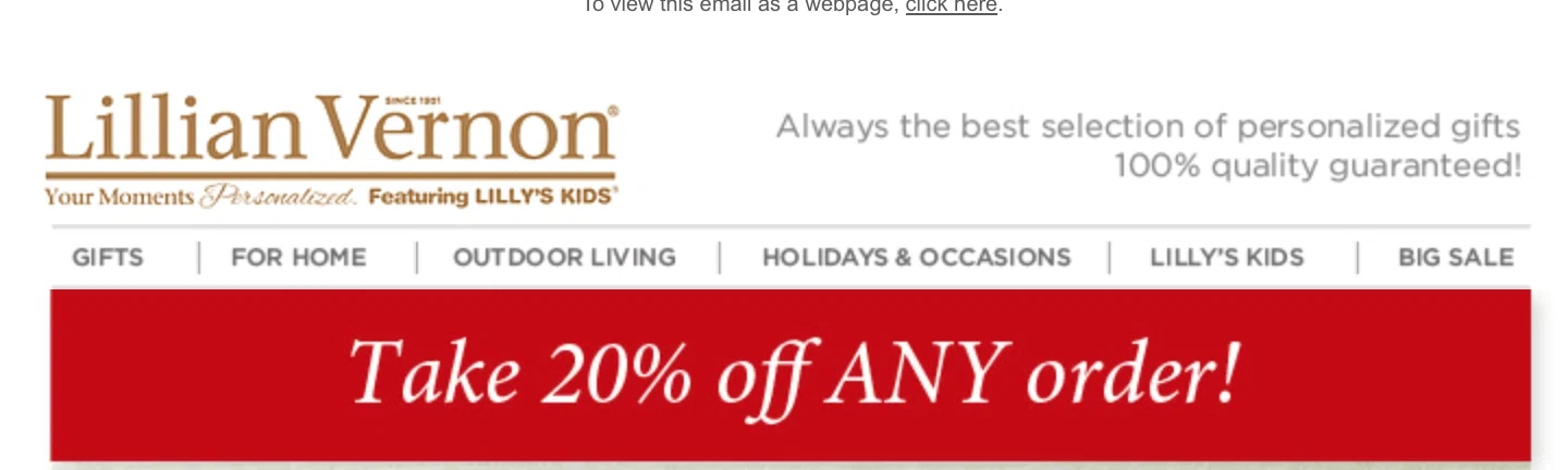 Lillian vernon coupon codes