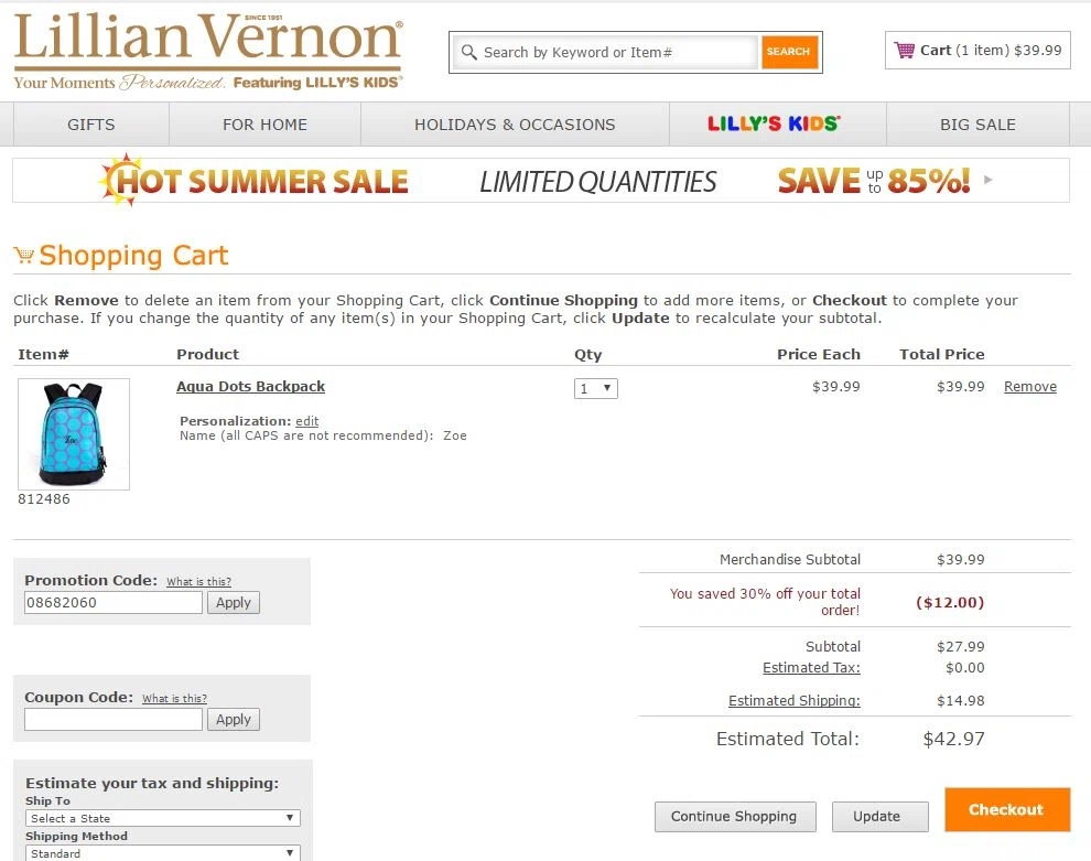 Lillian vernon coupon codes