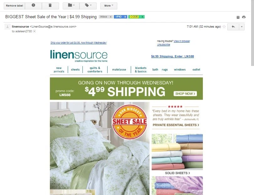 LinenSource Promo Codes December 2018 You'll find creative inspiration for the home at linensource, the destination for luxury bedding, sheets and home décor in original and hard-to-find designs. Our bedding selections include fine European matelassé crafted by master weavers in Portugal, plus beautiful quilts, comforters, coverlets and bedspreads.