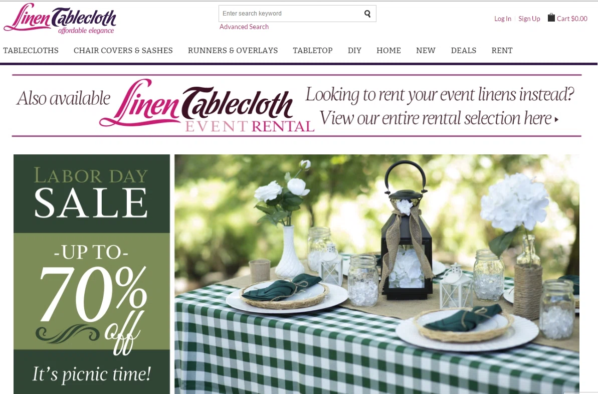 Coupon code for tableclothsfactory