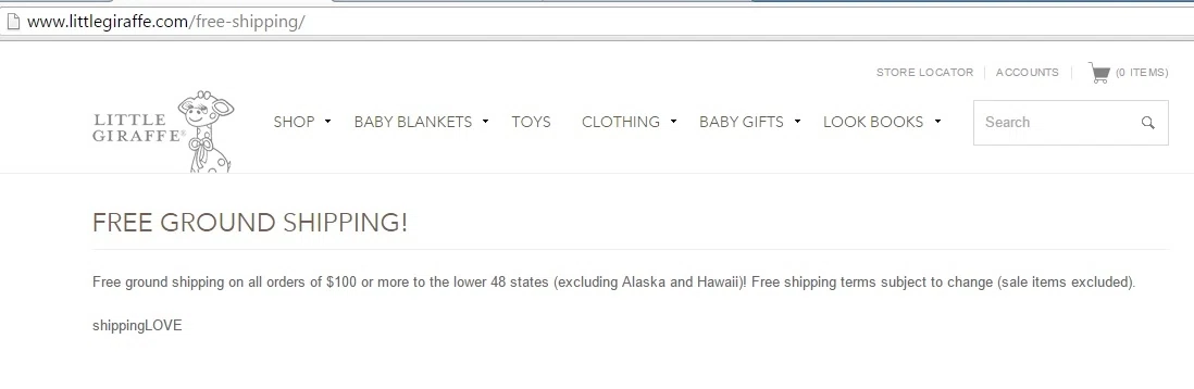 Coupon code for little giraffe blanket