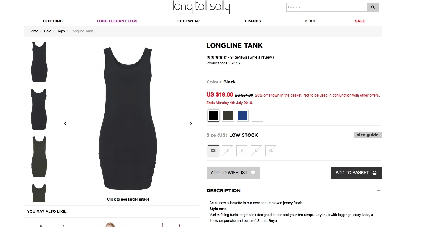 Long tall sally discount coupon