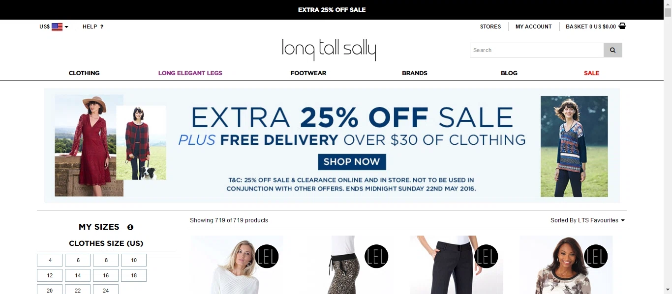 Long tall sally discount coupon