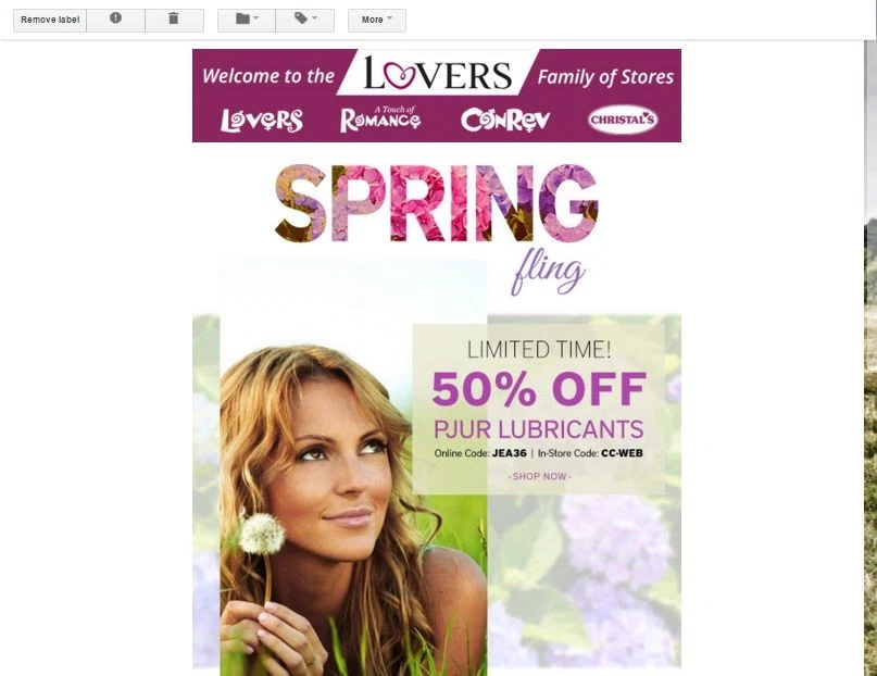 lovers package online coupon codes