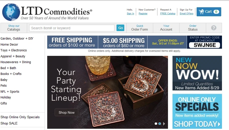 Free shipping coupon code for ltd commodities