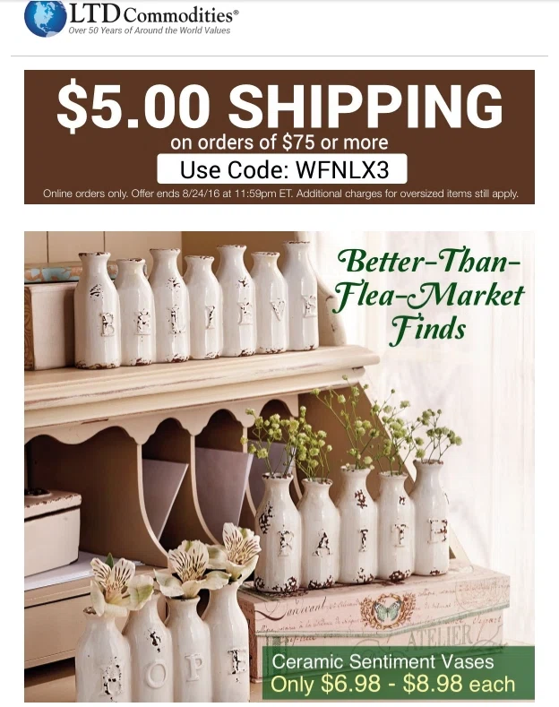 Free shipping coupon code for ltd commodities